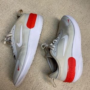 White and orange womens nike sneakers